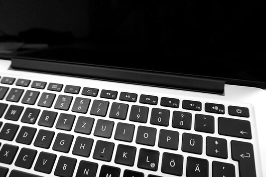 Teclado de un ordenador portátil.